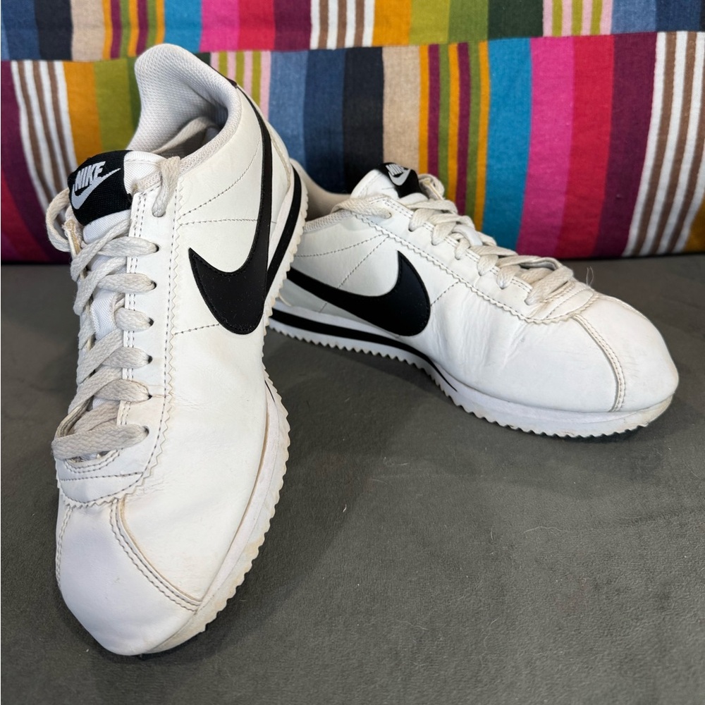 Nike Black and White Cortez sneakers